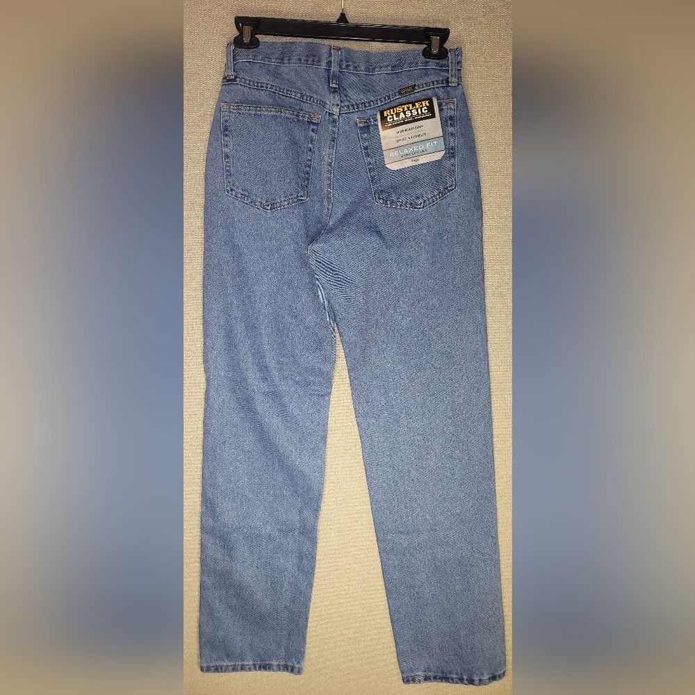 Rustler Classic Relaxed Fit Straight Leg 32 X 34 Blue Jeans NWT - Picture 4 of 7